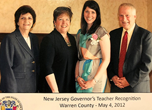 My wife getting teacher of the year! - New Jersey Governor's Teacher Recognition Warren County - May 4, 2012